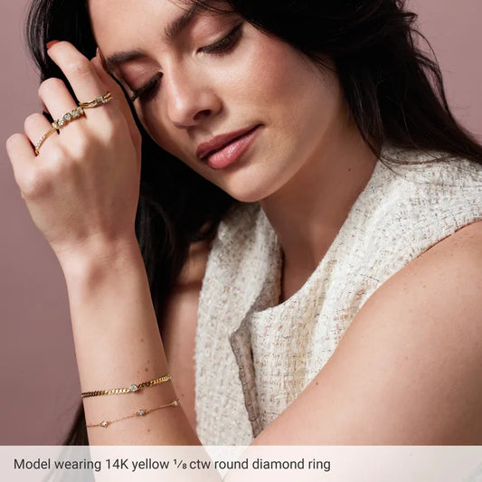 Picture for Model Wearing Diamond Stackable Ring