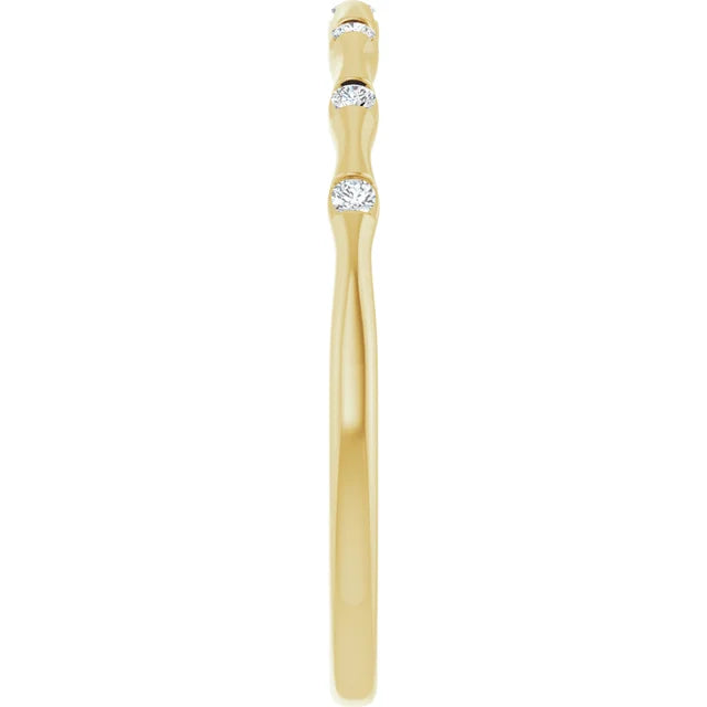 Picture for the shank of Diamond Stackable Ring 7-Diamonds