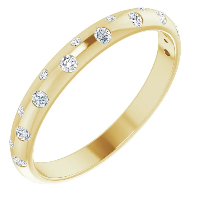Gibsy Set /Flush Set Natural Diamond Ring