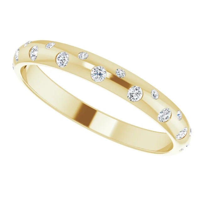 Sideway Picture for Gibsy Set /Flush Set Natural Diamond Ring