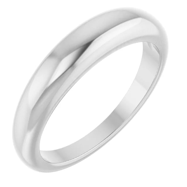 White Gold Gold petite Dome Ring
