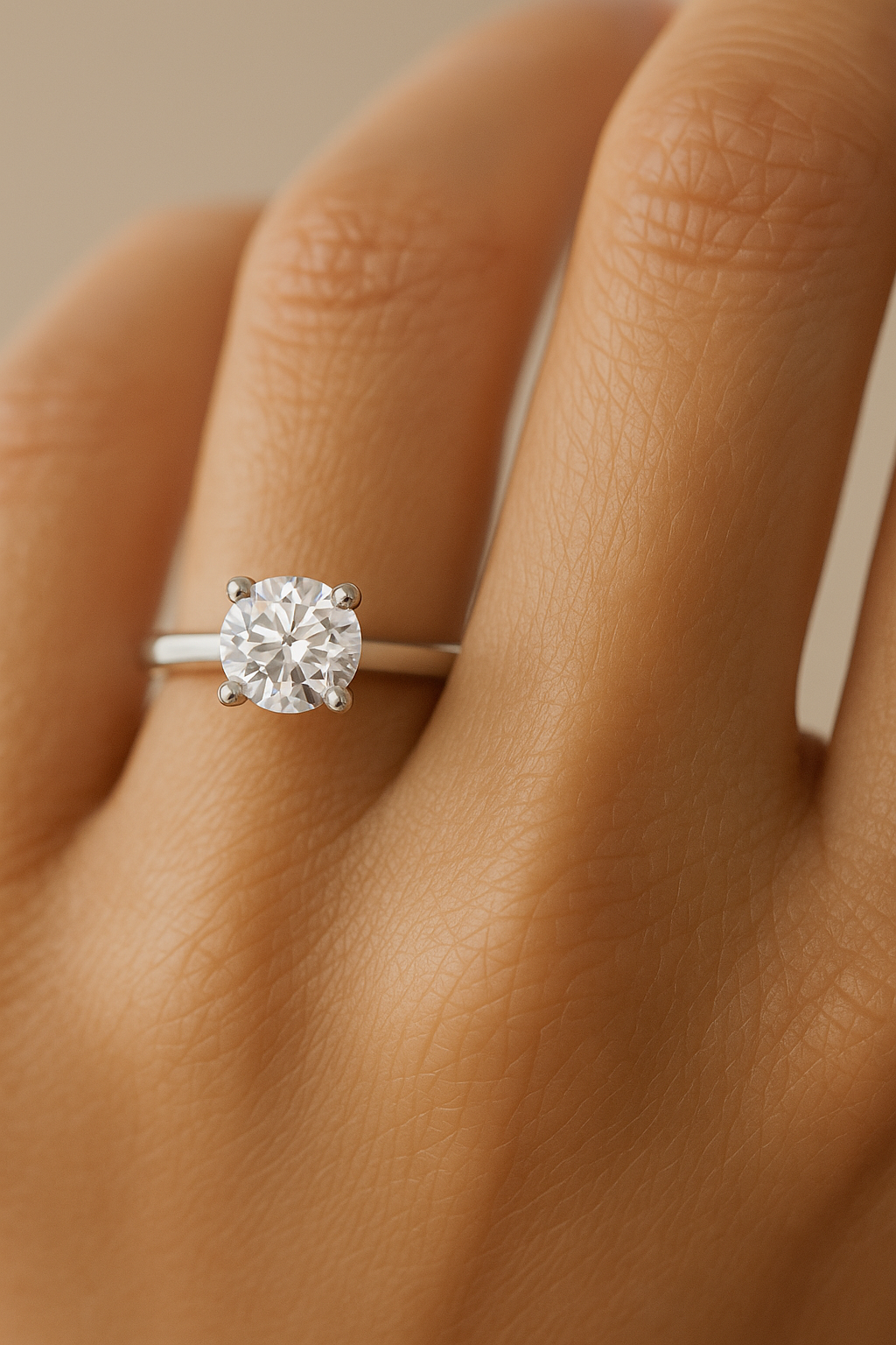 Jordan’s Signature Solitaire Diamond Engagement Ring (1 CT)