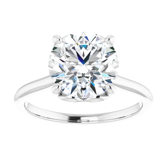 3 CT Round Diamond Solitaire Engagement Ring in Platinum
