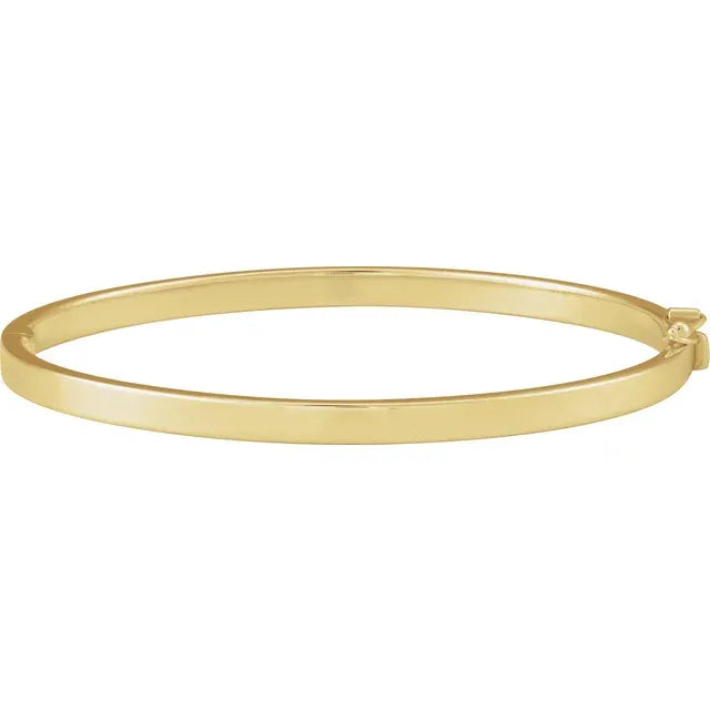 gold Hinged Bangle Bracelet