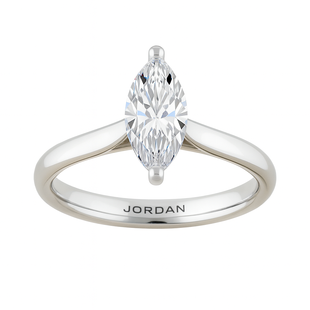 Marquise Solitaire Diamond Engagement Ring