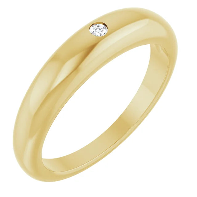 Natural Diamond Petite Dome Ring