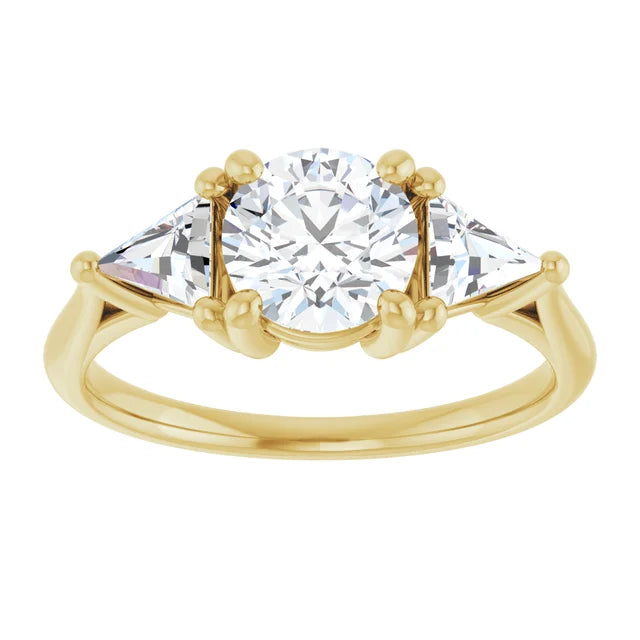 Jordan’s Trillion Trio Round Diamond Engagement Ring