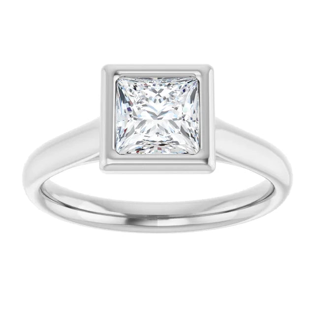 360 Video for Jordan’s Princess Bezel Solitaire Set in white gold or platinum