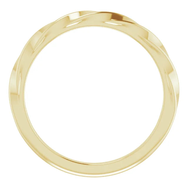 Gold ring on a white background