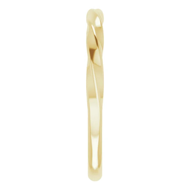 Picture for the shank of Yellow gold Twisted Stackable Ring