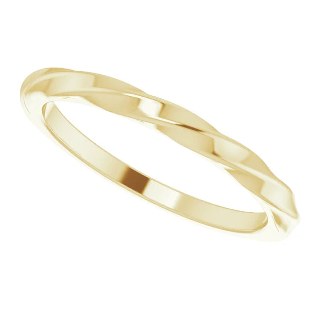 Side picture for Twisted Stackable Ring