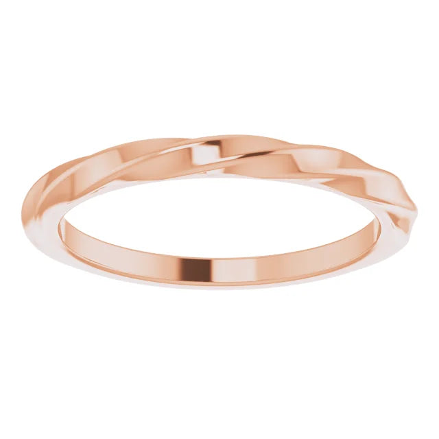 Rose Gold Twisted Stackable Ring