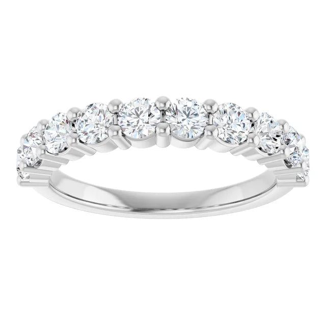 14K White Gold 1 CTW Natural Diamond Anniversary Band