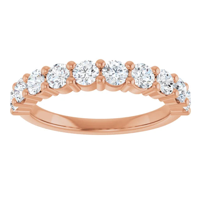 14K Rose Gold 1 CTW Natural Diamond Anniversary Band