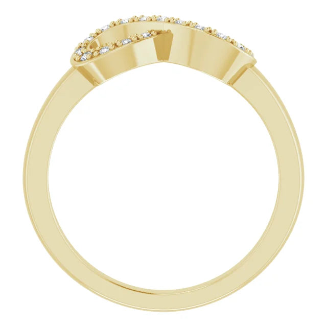 side picture of Infinity-Inspired Natural Diamond Ring 14K Yellow