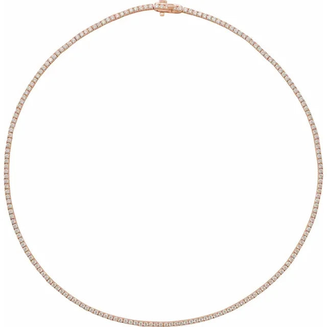 Diamond necklace on Rose Gold