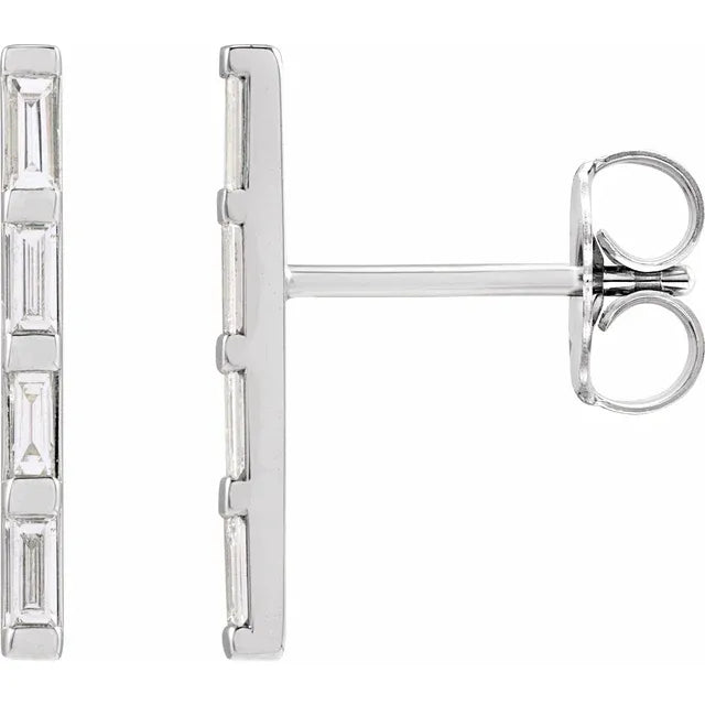 women diamond earrings platinum / White Gold