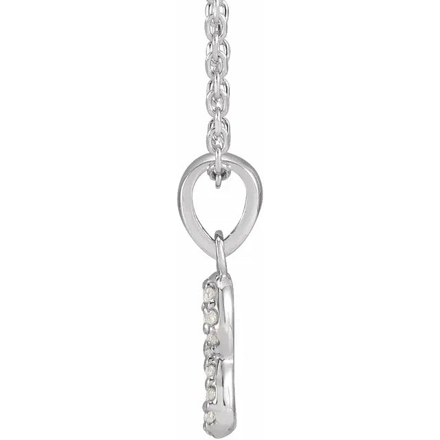 Infinity-Inspired Natural Diamond Pendant Necklace – 0.03 CTW - 14K Gold