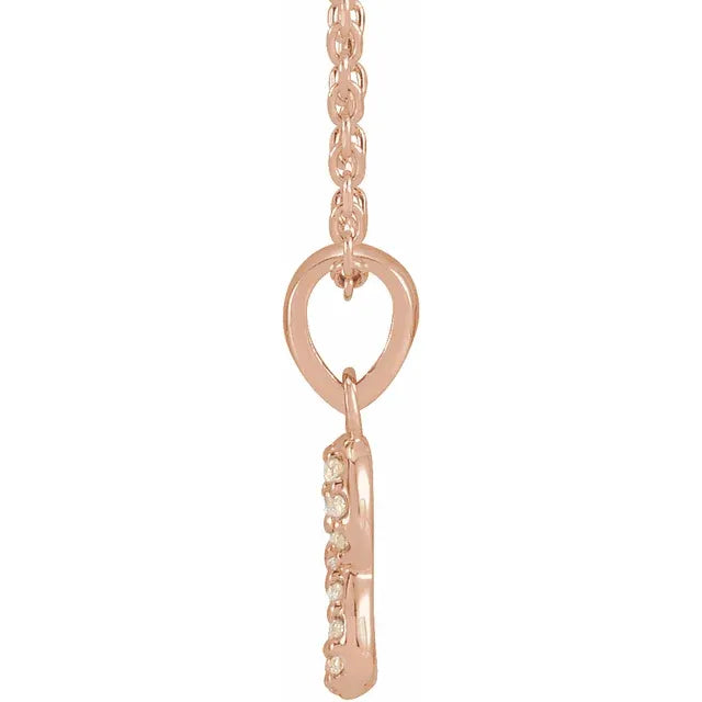 Infinity-Inspired Natural Diamond Pendant Necklace – 0.03 CTW - 14K Gold