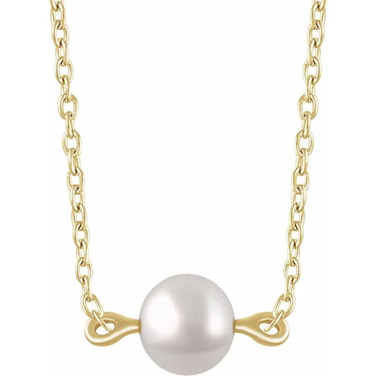 Cultured White Freshwater Pearl Necklace