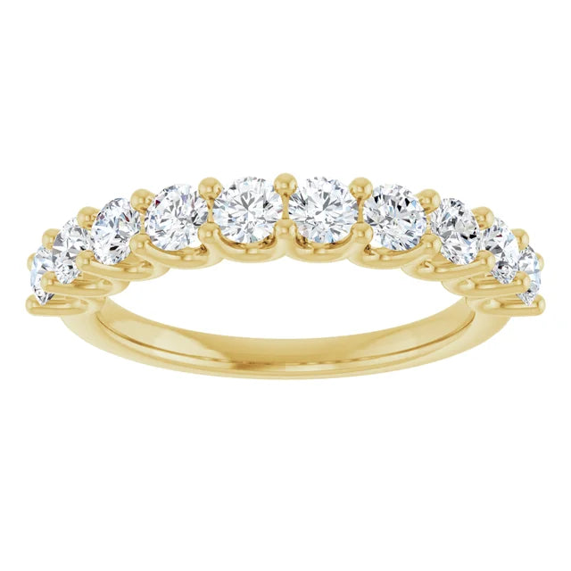 14K Yellow Gold 1 CTW Natural Diamond Anniversary Band
