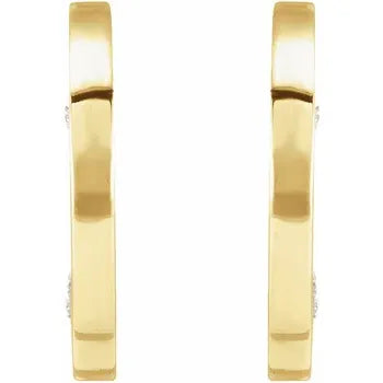 Flat Gypsy Diamond Hoops