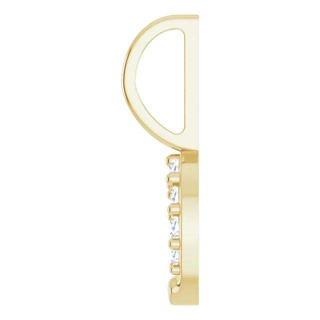 Natural Diamond Horseshoe Charm – 1/8 CTW – 14K Gold or Platinum