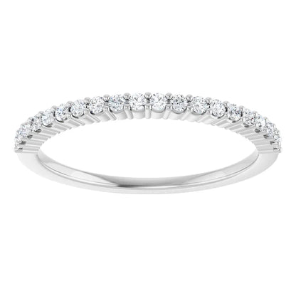 1/5 CTW 1.3 MM Jordan’s Classic Shared-Prong Diamond Wedding Band Set in white gold or platinum 