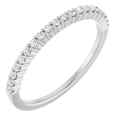 White gold or platinum 1/5 CTW 1.3 MM Jordan’s Classic Shared-Prong Diamond Wedding Band 