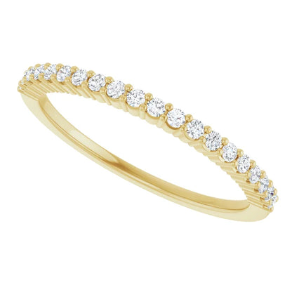 Side Picture for 1/5 CTW 1.3 MM Jordan’s Classic Shared-Prong Diamond Wedding Band Set in white gold