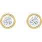 1.5 CTW Bezel Set Diamond stud Earrings 