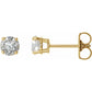 1 1/2 CTW 1 1/2 CTW Diamond Stud Earrings Set in Yellow Gold