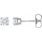1 1/2 CTW Diamond Stud Earrings Set in White gold or platinum 
