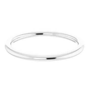 White Gold 1.5 MM Comfort Fit Standard Weight Half Round Band 
