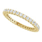 Side view for 1.7 MM Double Gallery Full Eternity Diamond wedding band for women Set in white gold