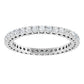 14K White gold 1.7 MM Double Gallery Full Eternity Diamond wedding band for women 