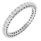 Sideway Picture for 1.7 MM Double Gallery Full Eternity Diamond wedding band for women Set in white gold or platinum 