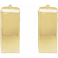10 mm Flat Tube Hoop Earrings yellow 