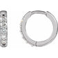 10 MM Diamond Hoop Earring 