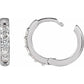 10 MM Diamond Hoop Earring Set in white gold or platinum 