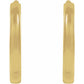 10 mm Hinged Hoop Earrings set in Yellow 