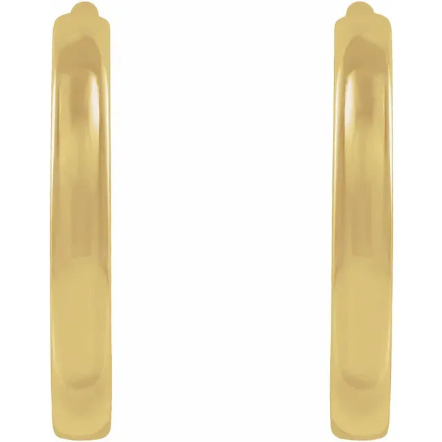 10 mm Hinged Hoop Earrings set in Yellow 