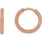 14K Rose 10 mm Hinged Hoop Earrings 