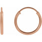 14k Gold Hoop Earrings rose gold 10 MM