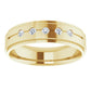 Men Diamond Wedding Band 14K Yellow Gold straight Picture 