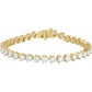 18K Yellow Gold 12 CTW Natural Diamond Tennis Bracelet Details