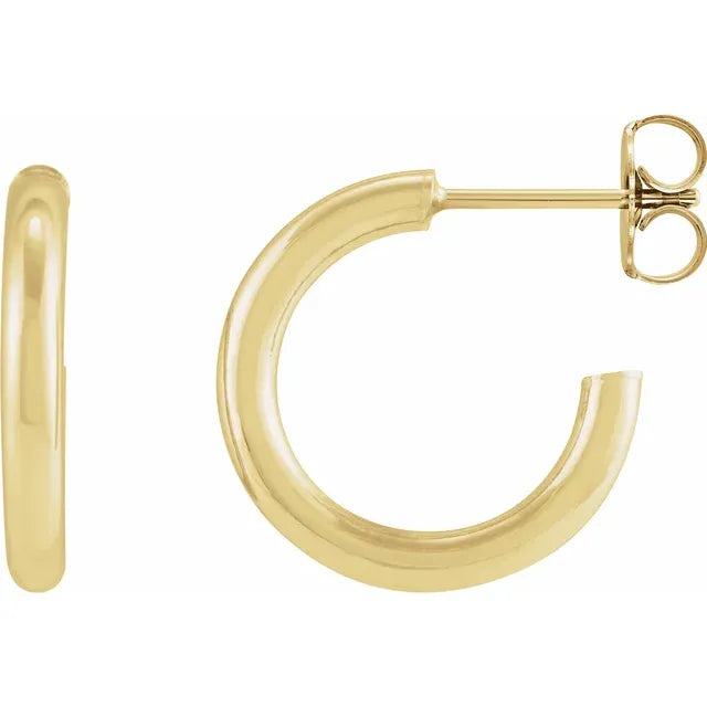 13 MM Tube Hoop Earrings 