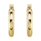 13 mm Tube Hoop Earrings set in Yellow Gold