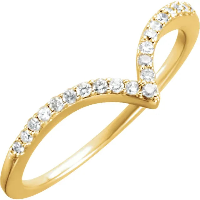 1/6 CTW Natural Diamond Wedding Ring 14K Yellow Gold