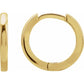 14K Yellow Gold 15 mm Hinged Hoop Earrings 